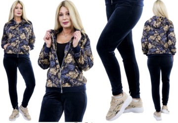 ВЕЛУРОВЫЙ СПОРТИВНЫЙ КОСТЮМ С КАПЮШОНОМ размер. 40