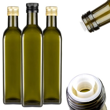 10x Butelki MARASCA 500ml z DOZOWNIKIEM na oliwę