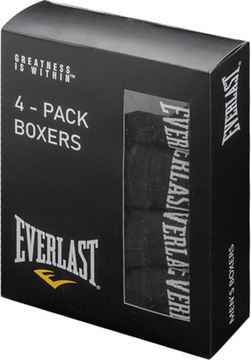 Everlast Bokserki Męskie Bawełniane Czarne 4 sztuki Rozmiar XL