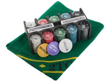 ПОКЕР ДЛЯ ВЗРОСЛЫХ НАБОР ПОКЕРА ФИШКИ КАРТЫ КОВРИК