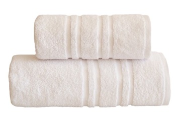 RĘCZNIK KĄPIELOWY 50X90 KREMOWY ECRU BAWEŁNIANY CHŁONNY LEKKI 420 g/m2