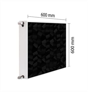 MAGNETYCZNA OSŁONA NA KALORYFER 60x60 CZARNA MATA MAGNES