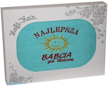 RĘCZNIK Z HAFTEM DZIEŃ BABCI 70x140 PREZENT BABCIA