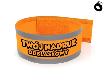 Светоотражающая повязка + ваш собственный логотип.