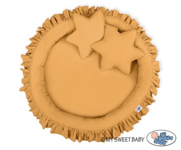 Zestaw: Baldachim wiszący gniazdko poduszki musztardowy