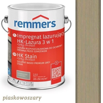 HK LAZURA IMPREGNAT REMMERS 2,5 L SZARY TOSKAŃSKI