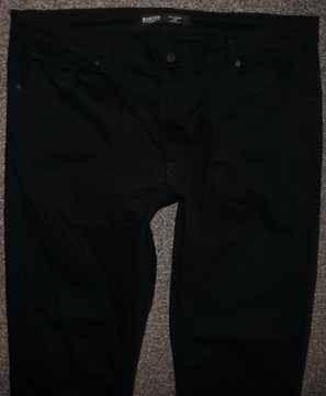 BURTON stretch skinny - CZARNE JEANSY RURKI W40L32 pas 108cm