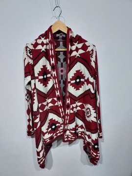 H&M sweter narzutka wzór aztecki M