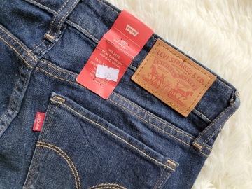 granatowe LEVI'S 711 Skinny W24 L32 24x32 _ SALE WYPRZEDAŻ