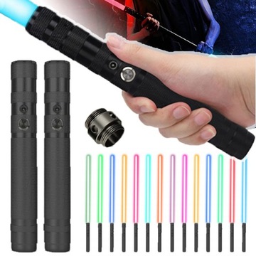 2SZT MIECZ ŚWIETLNY ŚWIECĄCY WOJOWNIK LED ŚWIATŁO Z DŹWIĘK STAR WARS 14RGB