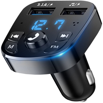 FM Bluetooth -передатчик USB 3.1A QC 3.0 Зарядное устройство