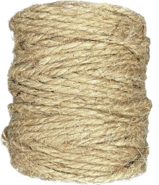 SZNUREK JUTOWY NATURALNY LINA JUTA DRAPAK 4MM 200M
