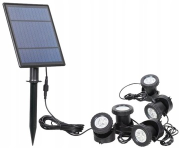 LAMPA SOLARNA LED S4205 5x1W oczko wodne GRATIS!