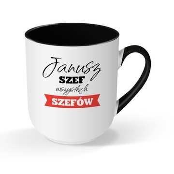 CZARNY KUBEK z WŁASNYM NADRUKIEM z TWOIM LOGO. KUBKI REKLAMOWE.