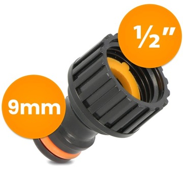 ПОДКЛЮЧЕНИЕ К КРАНУ, БЫСТРОРАЗЪЕМНЫЕ СОЕДИНЕНИЯ 1/2 GW, СОЕДИНИТЕЛЬ ПЕРЕХОДНИКА ДЛЯ ШЛАНГА САДОВОЙ ВОДЫ