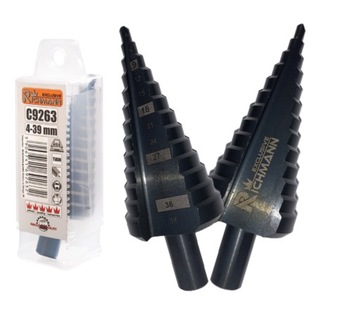 WIERTŁO STOPNIOWE STOŻKOWE HSS 4-39MM METAL TYTAN