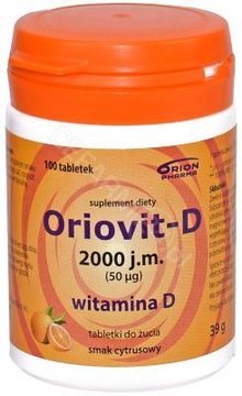 Oriovit-D Witamina D 2000 J.M. (50Mcg) 100 Tabl.