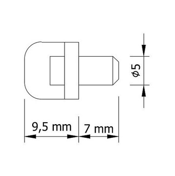 10 стеклянных полкодержателей с замком, бесцветные