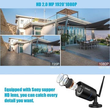 4x Wi-Fi IP-камера НАРУЖНАЯ FULL HD 36 светодиодов 1080P