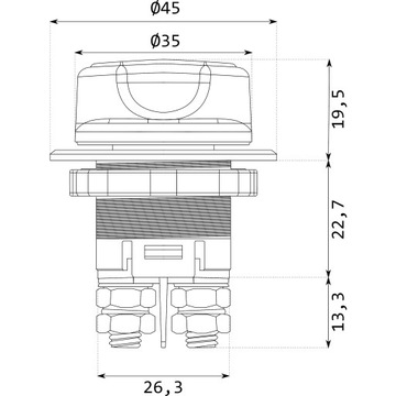 ВЫКЛЮЧАТЕЛЬ ПИТАНИЯ АККУМУЛЯТОРНОЙ HEBEL MAIN EMERGENCY 12V-32V 100A