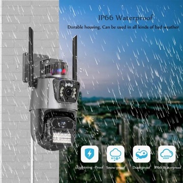 Wi-Fi КАМЕРА, вращающаяся на 360°, на открытом воздухе и в помещении