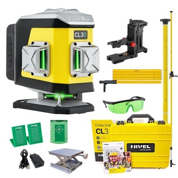 NIVEL SYSTEM CL3G LASER KRZYŻOWY ZIELONY +TYCZKA