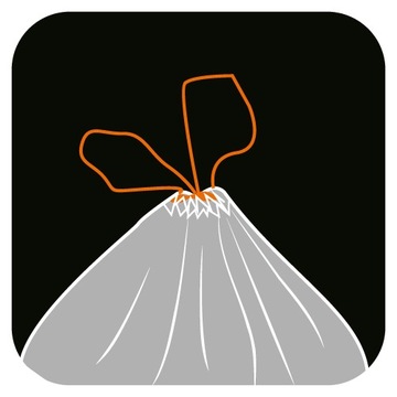 Worki na odpady 200 L, zielone z taśmą, 40 mic, 10 szt.