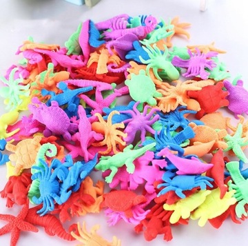 ГИДРОГЕЛЬ МОРСКИЕ ЖИВОТНЫЕ, РАСТУЩИЕ В ВОДЕ РЕЗИНА 10 ШТ.