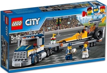 KLOCKI LEGO CITY 60151 TRANSPORTER DRAGSTERÓW