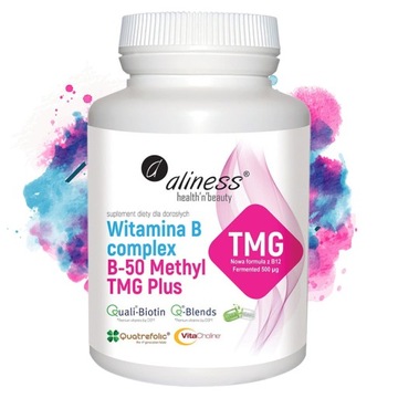 ALINESS B-50 Witamina B Complex TMG Plus Methyl B-Kompleks B50 100 kapsułek