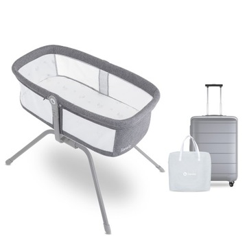 LIONELO Malin Grey Stone детская кроватка с функцией колыбели