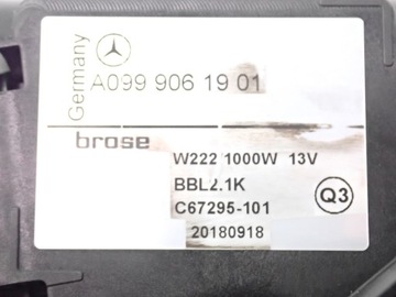 A0999061901 VENTILÁTOR CHLADIČŮ MERCEDES S W222