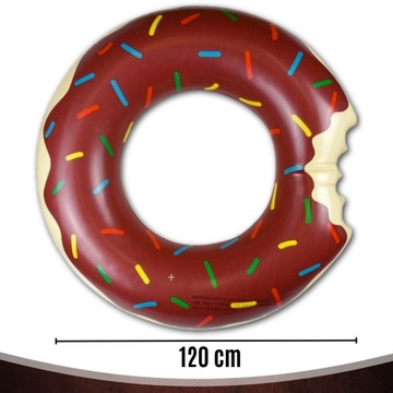 KOŁO DO PŁYWANIA DMUCHANE DO NAUKI DO BASENU NAD WODĘ RATUNKOWE 120CM XXXL