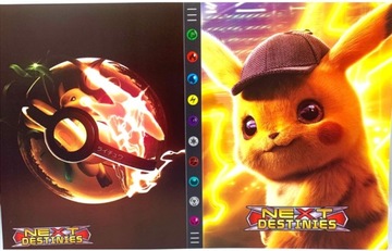 DUŻY ALBUM KARTY POKEMON KLASER NA 432 KART PIKACHU DETEKTYW +10 KART