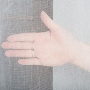 Нежная, воздушная, гладкая белая штора из сетки 260х600 на ленте.