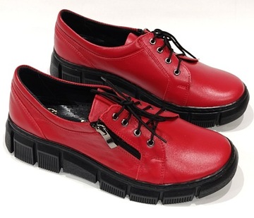 BUCIK-57T WYGODNE STYLOWE PÓŁBUTY SKÓRA KOMFORT 41