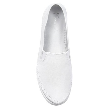 Półbuty buty damskie Maciejka 03512-26 skórzane wsuwane białe r.40