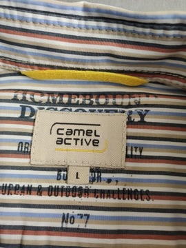 CAMEL ACTIVE KOSZULA w kolorowe Paski krótki rękaw L