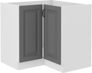 KUCHENNA NAROŻNA SZAFKA STILO 89X89 BIAŁA SZARY