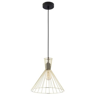 Nowoczesna lampa wisząca metalowa złota 1xE27