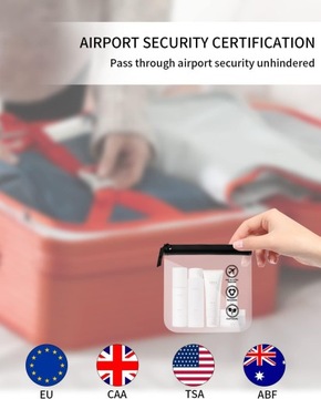 4 сумки для самолетов, 20 х 20 см, прозрачные, для жидкостей, для дорожных принадлежностей
