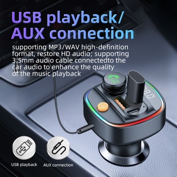 C4S FM-передатчик Bluetooth 5.3 с цифровым дисплеем для автомобиля PD 30W+QC 3.0