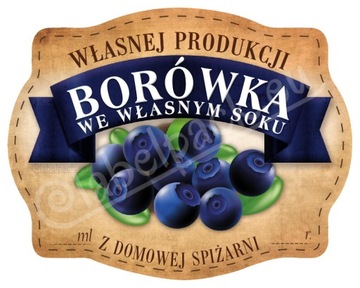 SOK BORÓWKA WE WASN. SOKU - Etykieta, naklejka 10x