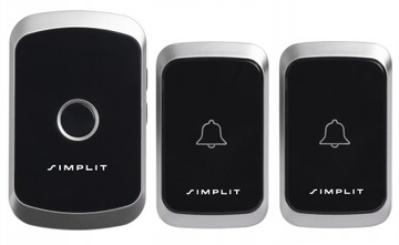 ПРОСТОЙ БЕСПРОВОДНОЙ ДВЕРНОЙ ЗВОНОК + 2x ПЕРЕДАТЧИКА A2, Водонепроницаемый IP44