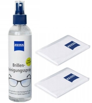 ZEISS PŁYN DO OKULARÓW 240 ML + DWIE ŚCIERECZKI