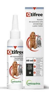 OTIFREE 60ml Preparat do pielęgnacji uszu psa/kota