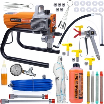 MEGA ZESTAW AGREGAT HYDRODYNAMICZNY ROSFIX TORNADO RT1 PISTOLET DO FARBY