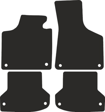 черные велюровые коврики CARLUX для: Audi A3 8P (2003-2012)