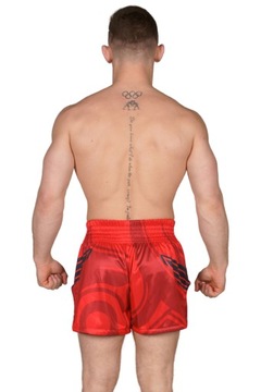 BELTOR SPODENKI TRENINGOWE MUAY THAI 02 ROZMIAR XL CZERWONE SPORTOWE