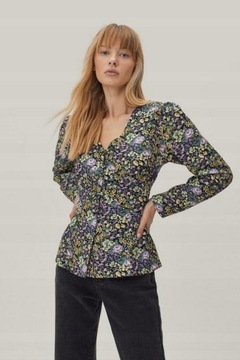 Nasty Gal rru BLUZKA KWIATY PRINT XXS